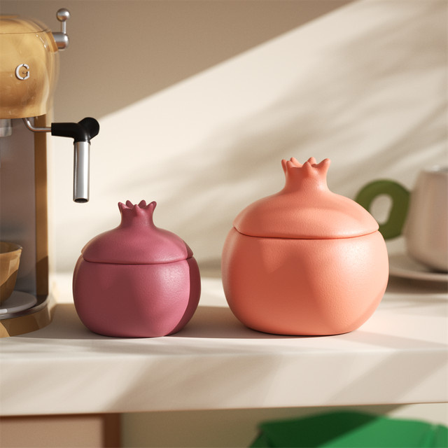 GBhouse Silikonform Granatapfel für DIY Kerzen und Jesmonite Gefäße in Pink - Bild 1