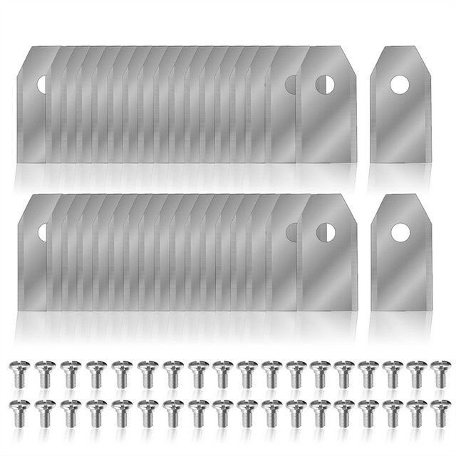 ABKY-Blades Ersatzset mit 36 Stück für Segway Navimow I105N, I108N, I110N, H500N, H800N, H1500N, H3000N Roboter Rasenmäher inklusive Schrauben in Silber - Bild 1