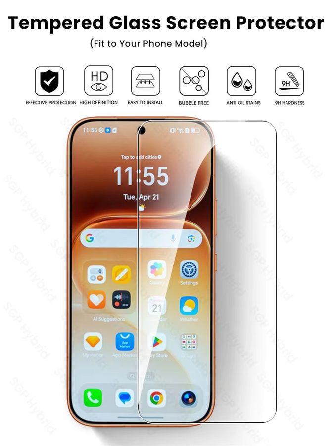 Honer 5er-Pack Kristallklares Hartglas-Displayschutzglas für Honor 600 Pro 5G, Transparent - Bild 7