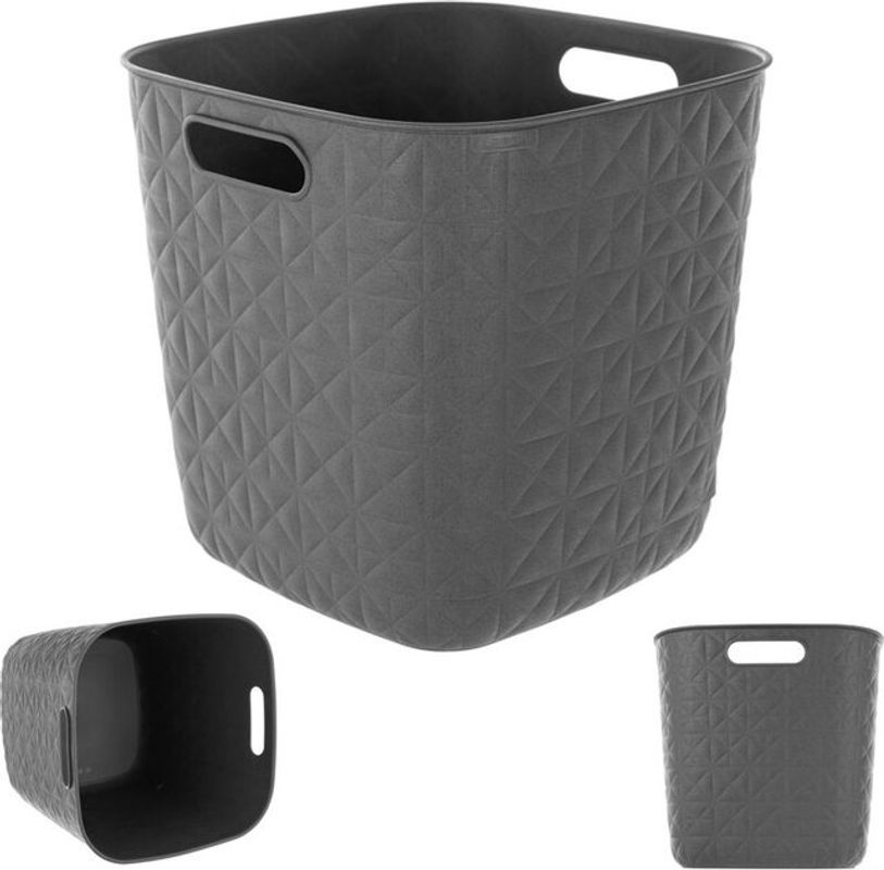 Curver Aufbewahrungskorb Softex aus Kunststoff in Grau B/H/L: 27,9 x 28 x 28 cm - Bild 2