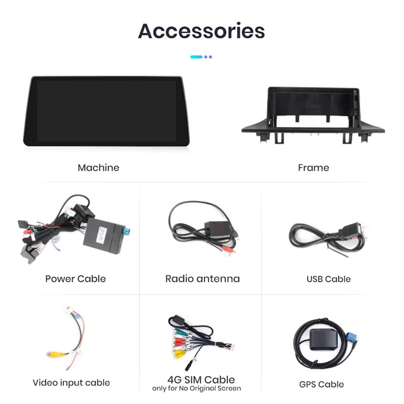 Junsun 4G WiFi CarPlay Android Auto Radio für BMW X1 F48 und X2 F49 (2013-2020) in Schwarz mit 1920x720 Display - Bild 5