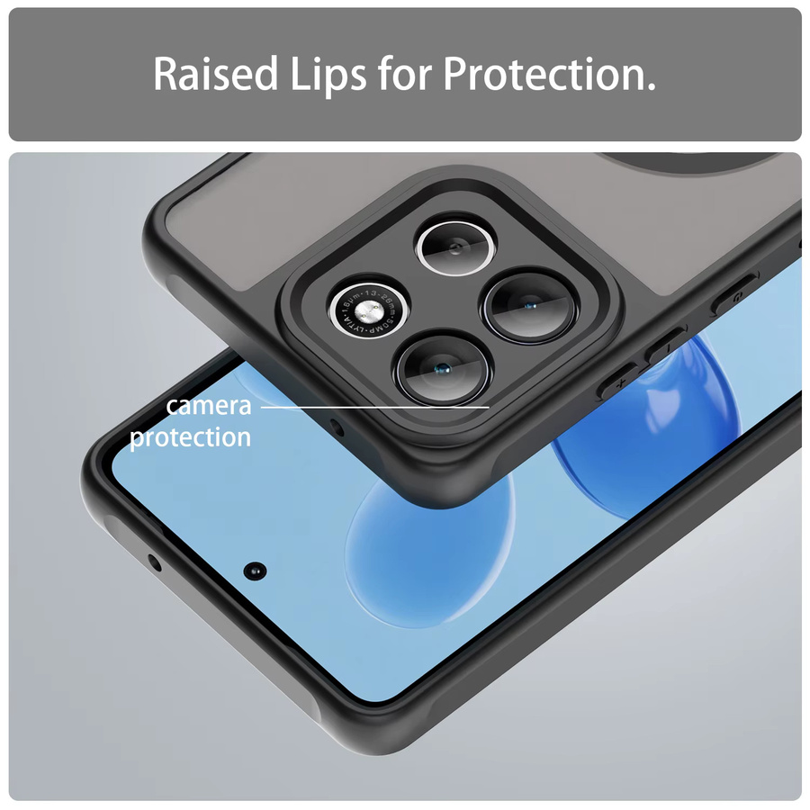 Magnetische transparente Handyhülle für Motorola Moto Edge 60, Edge 60 Pro, Edge 2025, G56 und G86 Fusion 5G in Blau, matte Schutzhülle - Bild 5