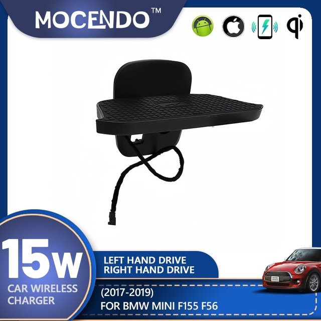 MOCENDO Schnellladegerät für BMW Mini One Cooper S Hatch F55 F56 2014-2023, Auto-Zubehör für Xiaomi und iPhone, Schwarz - Bild 1