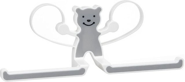 NATAWA Wandmontierter Haarclip-Organizer mit Cartoon Bär Design in Grau, Aufbewahrung für Haarnadeln und Stirnbänder aus Kunststoff, B/H/T: 34,0 x 13,5 x 7,5 cm - Bild 1