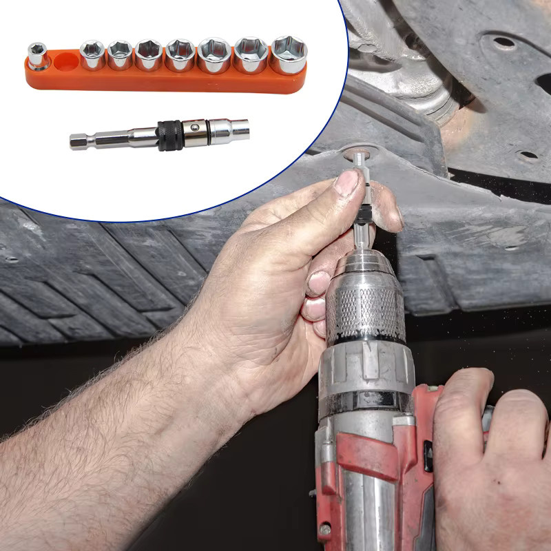 Mr Drill Tragbarer Dual-Purpose Sechskantschraubendreher-Bit mit quadratischem Kopf als Verlängerungsstange für elektrische und pneumatische Werkzeuge - Bild 3