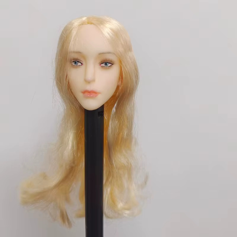 JIAOU DOLL Blonde Little Loli Blue Eyes Girl Head Sculpt, Actionfiguren, Maßstab 1/6 - Bild 3