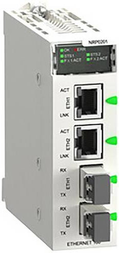 Schneider Electric BMXNRP0201 Erweiterungsmodul mit Ethernet/LAN in Weiß - Bild 1