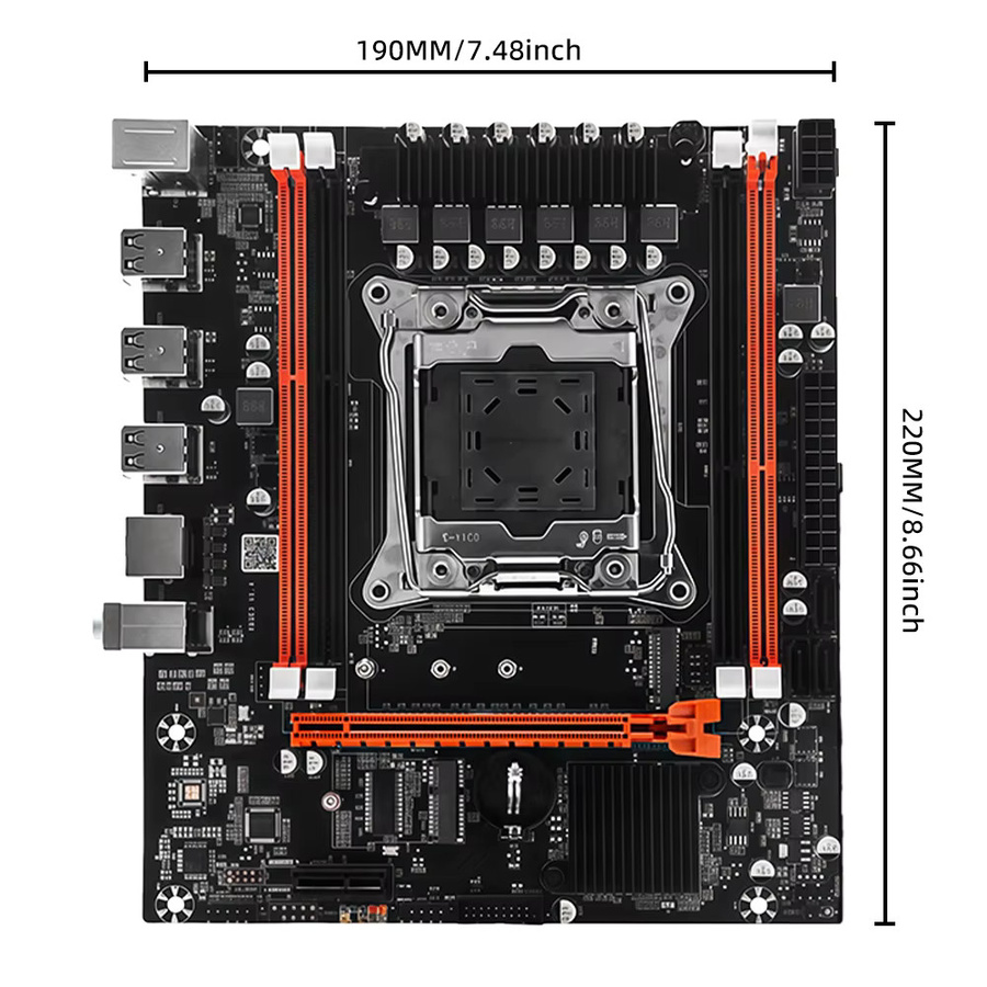 SOYO X99 Gaming-Motherboard-Kit in Schwarz mit Intel E5 2676 V3 CPU und 16GB DDR3 1600MHz Dual-Channel-RAM - Bild 3