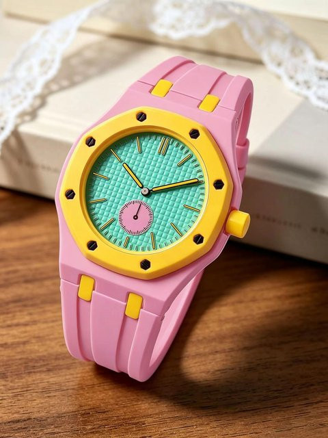 Armbanduhr Quarz, Silikon, yellow, Unisex - Bild 1
