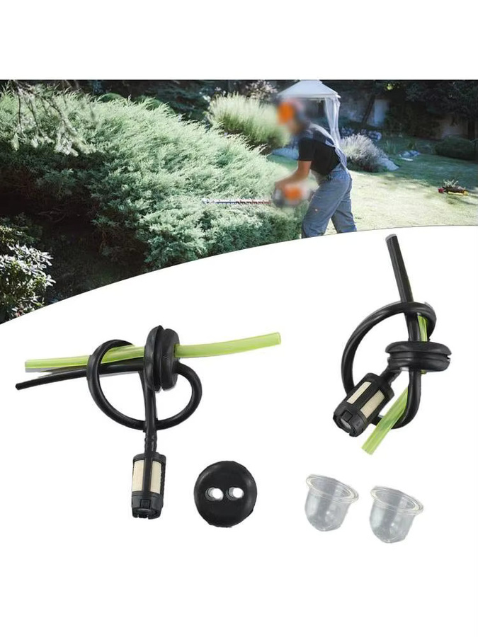 VIBRATITE Kraftstofffilter-Set mit Kraftstoffschlauchdichtungen in Grün und Multicolour für Freischneider, Heckenscheren und Rasentrimmer - Bild 4