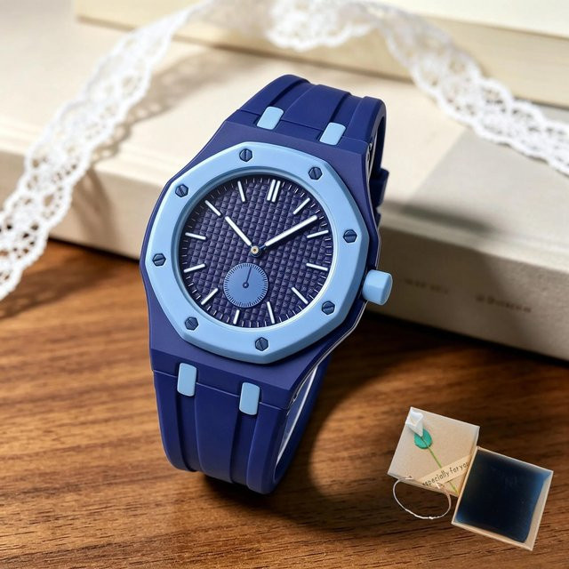FEiNiNG Armbanduhr, Quarz, Silikon, Blau, Bunt, 41 mm, Unisex - Bild 1
