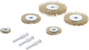 BGS Do it yourself Stahldraht-Bürsten-Satz in Silber, 8-teilig, Durchmesser: 25 mm bis 75 mm - Bild 1
