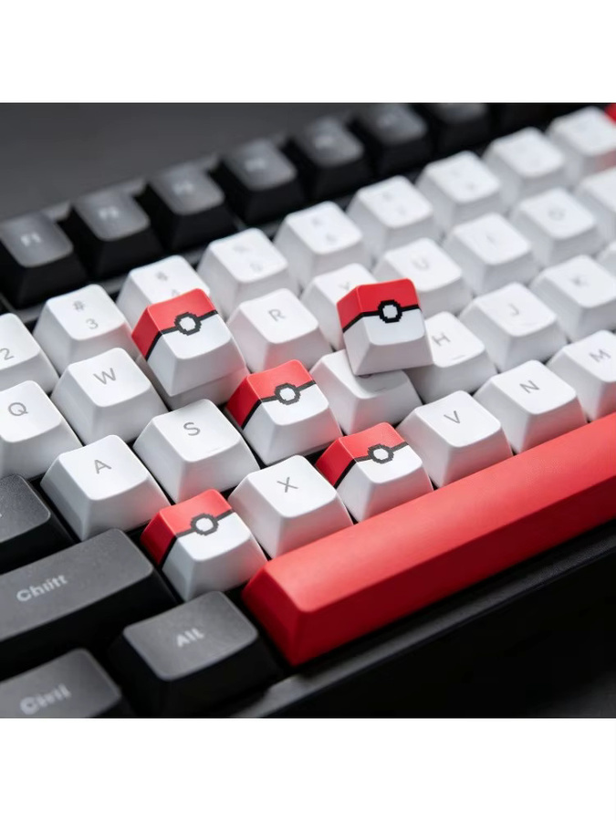 TAKARA TOMY Pokemon Pokeball Pixel Art Tastenkappe in Rot, einzelne benutzerdefinierte ESC-Tastenkappe aus PBT für mechanische Tastaturen mit Cherry MX Switch - Bild 5
