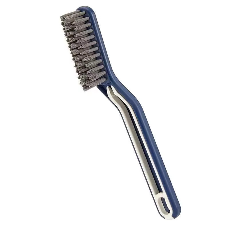 EINSOG 2-in-1 Reinigungsbürste mit Clip in Blau für Badezimmer, Fliesen und Fugen mit harten Borsten - Bild 2
