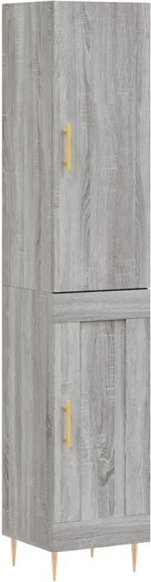 vidaXL Highboard Grau Sonoma aus Holzwerkstoff und Metall, B/T/H: 34,5 x 34 x 180 cm - Bild 1