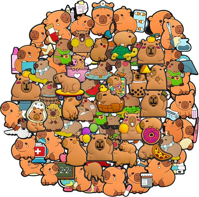 Lanxi League Capybara Schuhanhänger, PVC - Bild 1