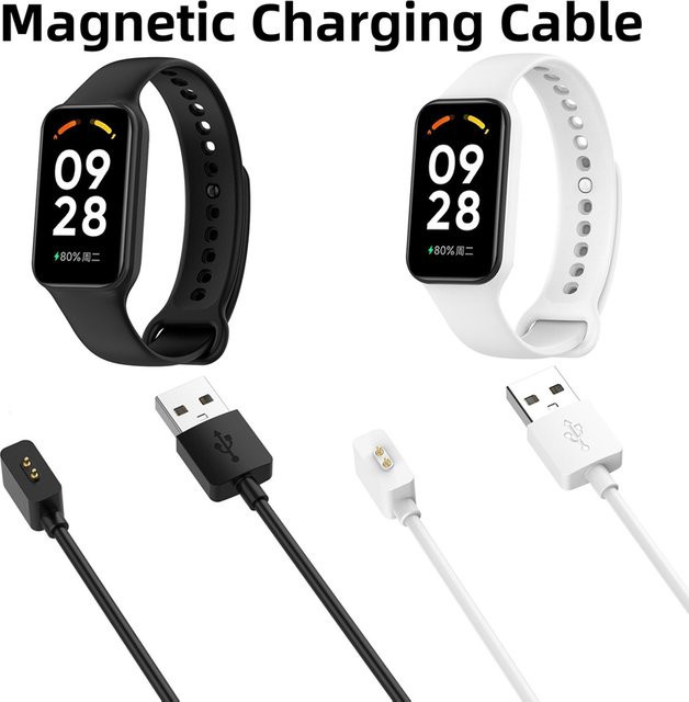 Magnetisches USB-Ladekabel für Xiaomi Redmi Watch 5 5Lite 5Active 4 Mi Band 8 8 Pro 9 und Redmi Band 2 in Weiß - Bild 1