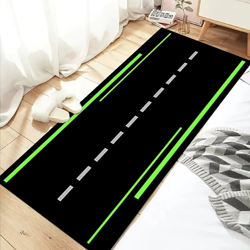 VIKAMA Motorrad-Rennmatte rutschfester Biker-Teppich für Garage und Schlafzimmer - Bild 1