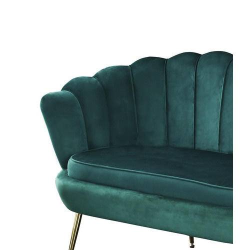 SalesFever Muschelsofa mit Samtbezug in Grün und Goldfarben, Höhe: 78 cm - Bild 2