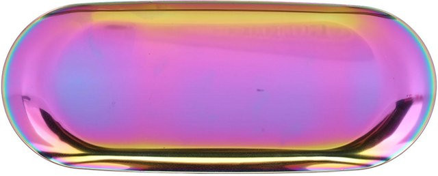 Koogeelife Ovales Schmucktablett aus Metall in Purple mit Spiegelreflexion und glänzendem Rand - Bild 1