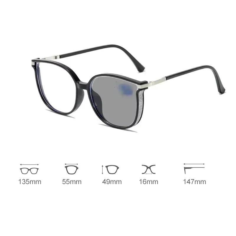 SNQP Korrektionsbrille Damen, Vollrand, multicolor, großer Rahmen - Bild 1