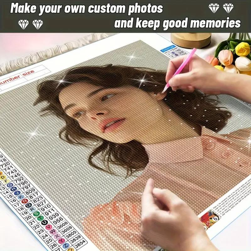 Individuelle 5D DIY Diamantmalerei als personalisiertes Foto-Kunstwerk mit Harz-Diamanten, Multicolor, B/B/H: 40 x 40 x 40 cm - Bild 3