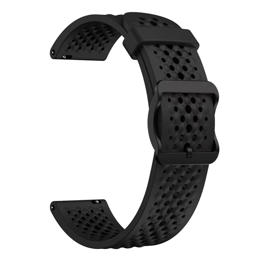 Coros Uhrenarmband Silikon, Titan, Schwarz, Unisex, 22 mm - Bild 2