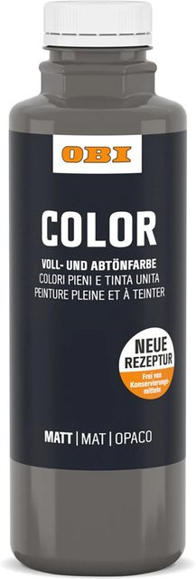 OBI Color Abtönfarbe Anthrazit 500 ml wasserbasierte Dispersionsfarbe - Bild 1