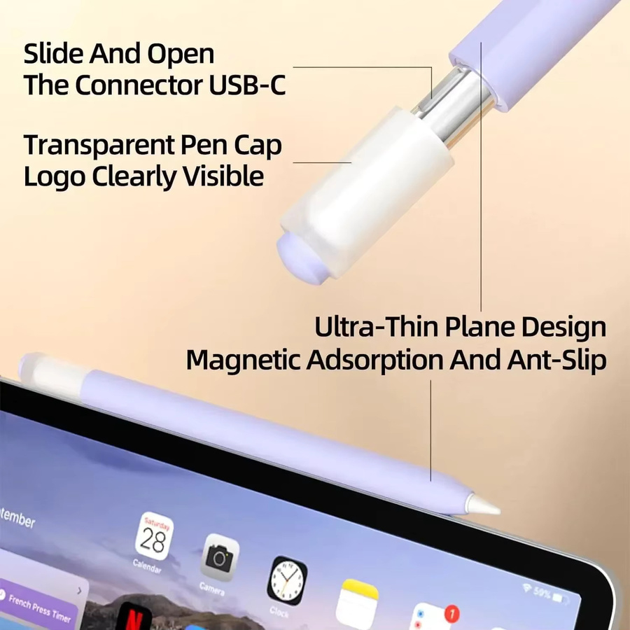 Silikon Schutzhülle für Apple Pencil 3. Generation mit USB-C-Abdeckung - Bild 2
