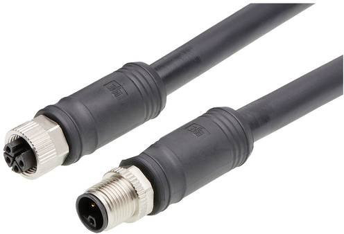 Molex Sensor-Aktor-Steckverbinder Set mit Buchse gerade und Stecker gerade, 4-polig, Schwarz, Kabellänge: 1 m - Bild 1