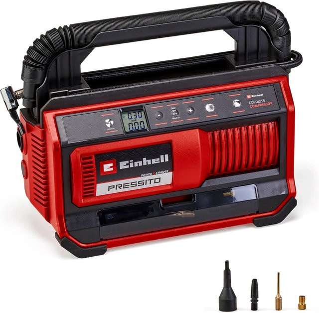 Einhell Akku-Kompressor Pressito 18/25 Power X-Change in Rot - Bild 1