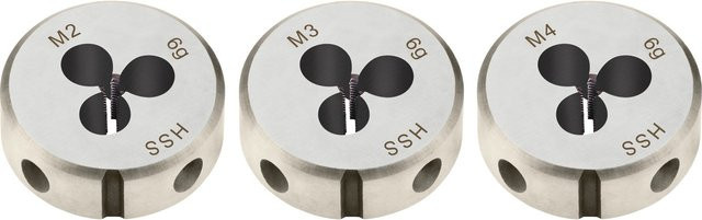 LUX-TOOLS Schneideisen-Set M2/M3/M4 aus HSS in Silber - Bild 1