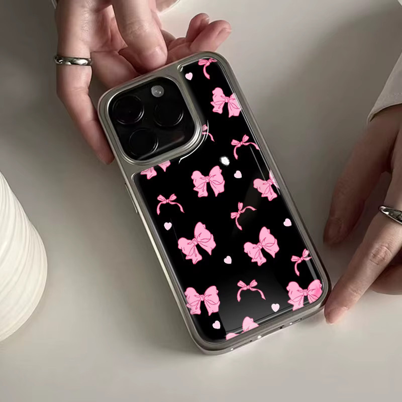 DecoPhone Handyhülle mit Prinzessin Schleife und Hydrogel-Rückplatte in Silber für iPhone 17 16 15 14 Pro Max - Bild 3
