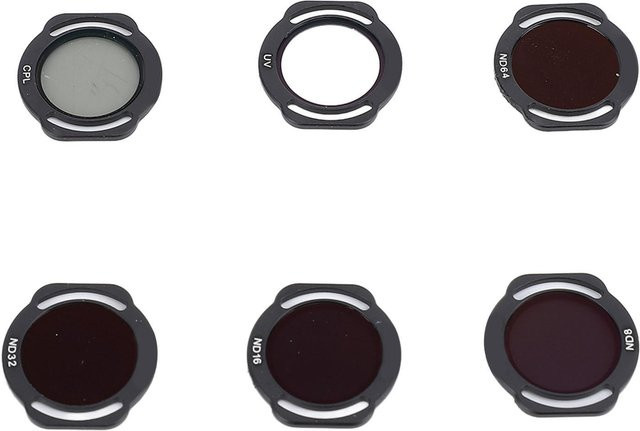 NEO 6-teiliges Filterset für Drohnenkameras mit UV, CPL und ND Filtern (ND16, ND32, ND64) aus optischem Glas in Schwarz - Bild 1