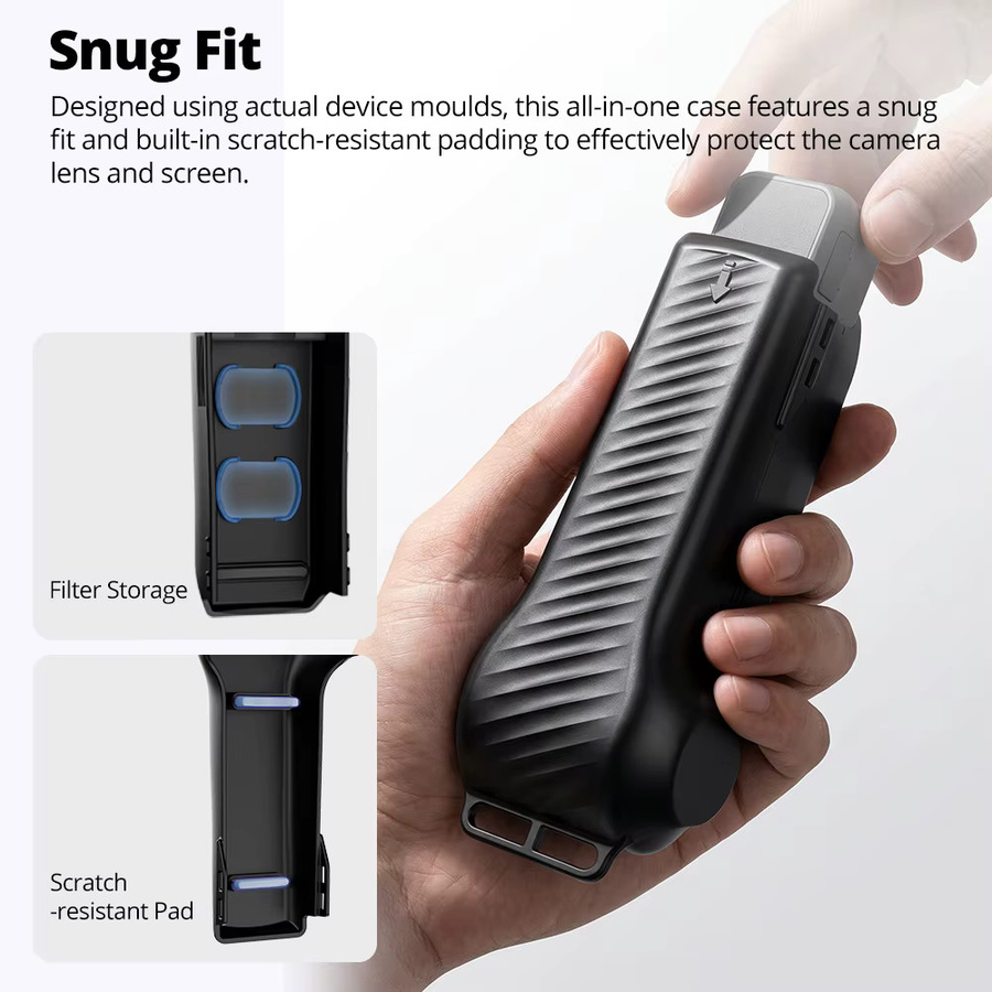Ambitful DC01 Hartschalenkoffer für DJI Osmo Pocket 4 in Schwarz mit Objektiv- und Bildschirmschutz - Bild 2