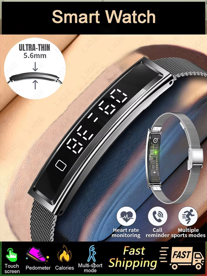LIGE Smartwatch Gold Unisex mit Herzfrequenz- und HRV-Monitor, Wasserdichtem Sportarmband für Android und iOS mit Anruf-Erinnerung und Schrittzähler - Bild 7