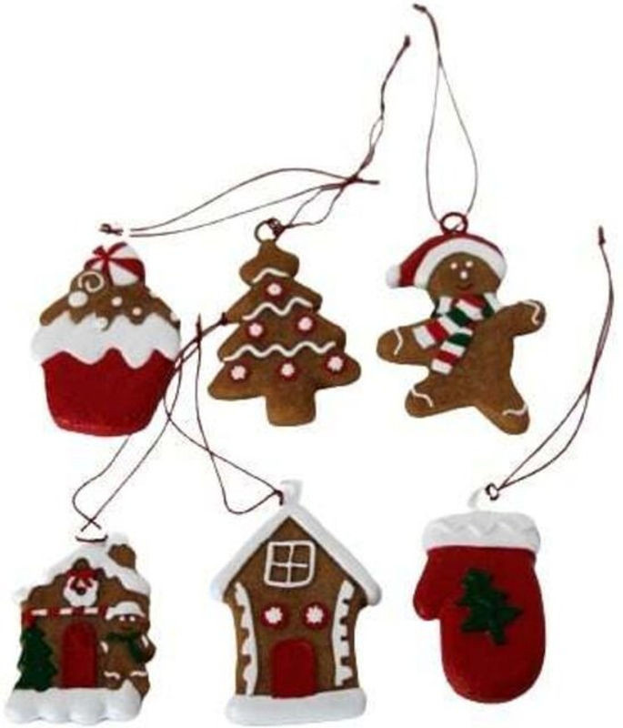 FD Weihnachts-Hängeornament Pfefferkuchen Dekofigur aus Polyresin, mehrfarbig, Höhe: 9 cm - Bild 1