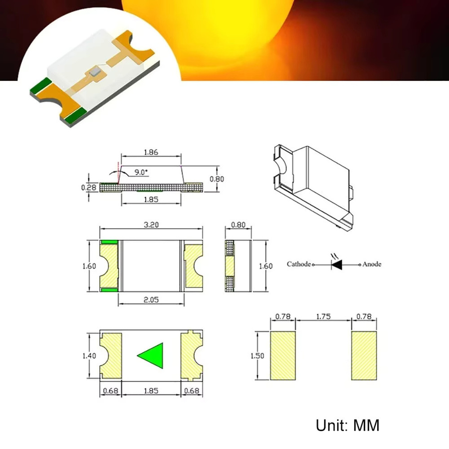 YTDMEN 100 Stück SMD LED 1206 DIY Elektronik-Kit in Weiß und Multicolour - Bild 4