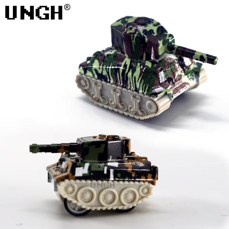 Ungh Mini Trägheit zurückziehen Militär Panzer Auto, 4-teiliges Set, Fahrzeuge - Bild 3