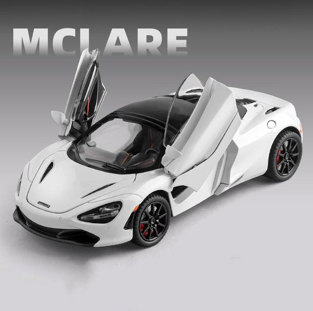 Linyi toy car 720S Sportwagen Modell, 1:24, Metall, mit Licht und Sound, ab 18 Jahre - Bild 1