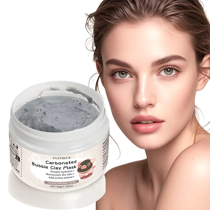YUITIKUE Kohlensäurehaltige Blasen-Tonmaske mit Hyaluronsäure, 50g - Bild 3