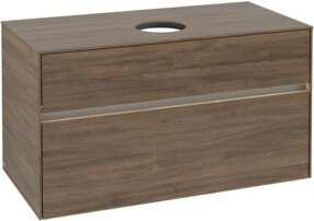 V&B Waschtischunterschrank Collaro mit Waschtisch und LED-Beleuchtung, B/T/H: 100 x 54,8 x 50 cm - Bild 1
