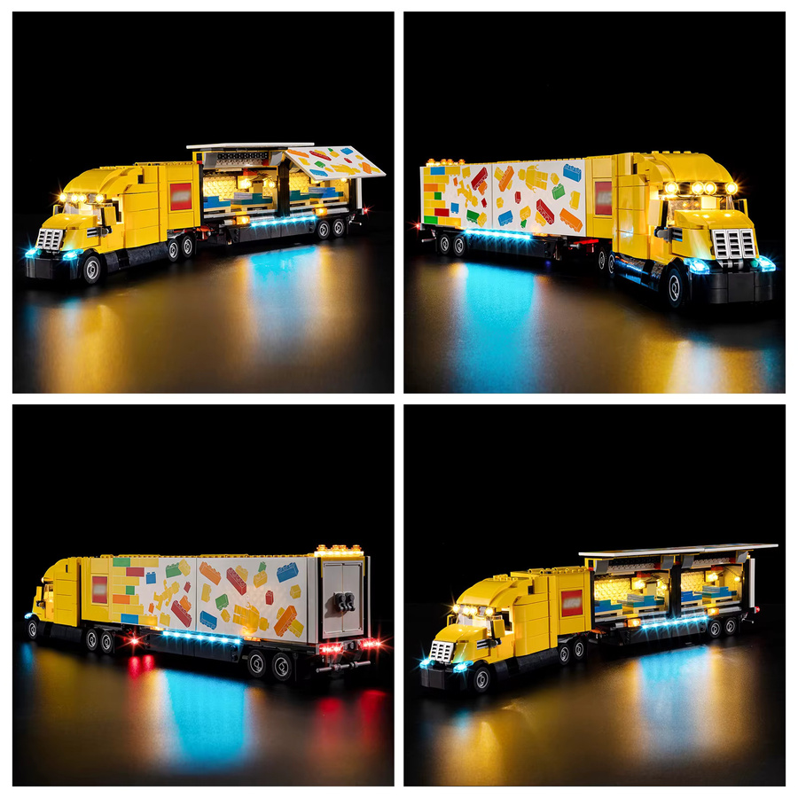 BlockGlow LED-Beleuchtungsset für Gelber Lieferwagen 60440, Zubehör - Bild 4