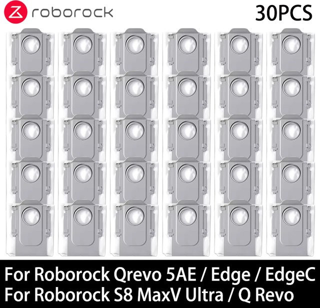 Roborock Staubbeutel Zubehör in Weiß für Qrevo, S8 MaxV Ultra, Q Revo MaxV, Q Revo S, Curv und Saros 10 Roboterstaubsauger - Bild 1