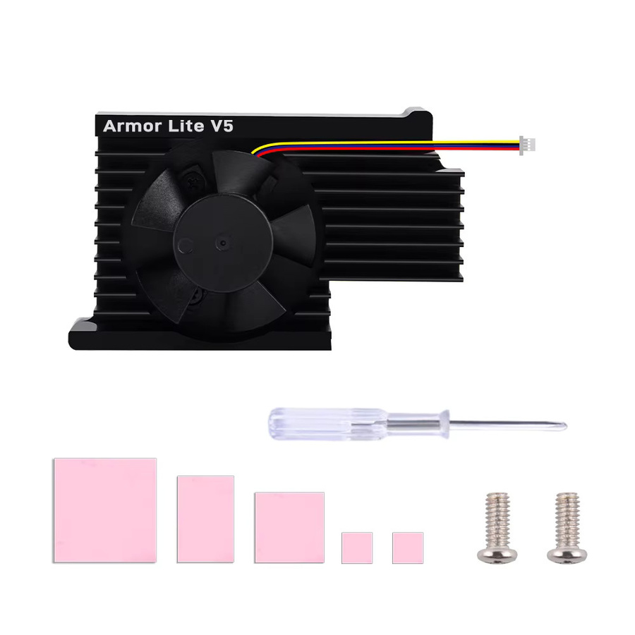 52pi Raspberry Pi 5 3510 Armor Lite V5 Luftkühler mit Lüfter in Schwarz - Bild 2