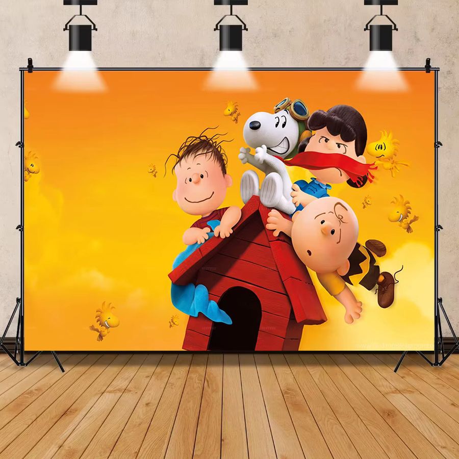 KAYOU Snoop-y Cartoon Party Hintergrund für Geburtstag und Baby Shower in Multicolor als Fotobox Banner und Kinder Fotografie Studio Requisiten - Bild 2