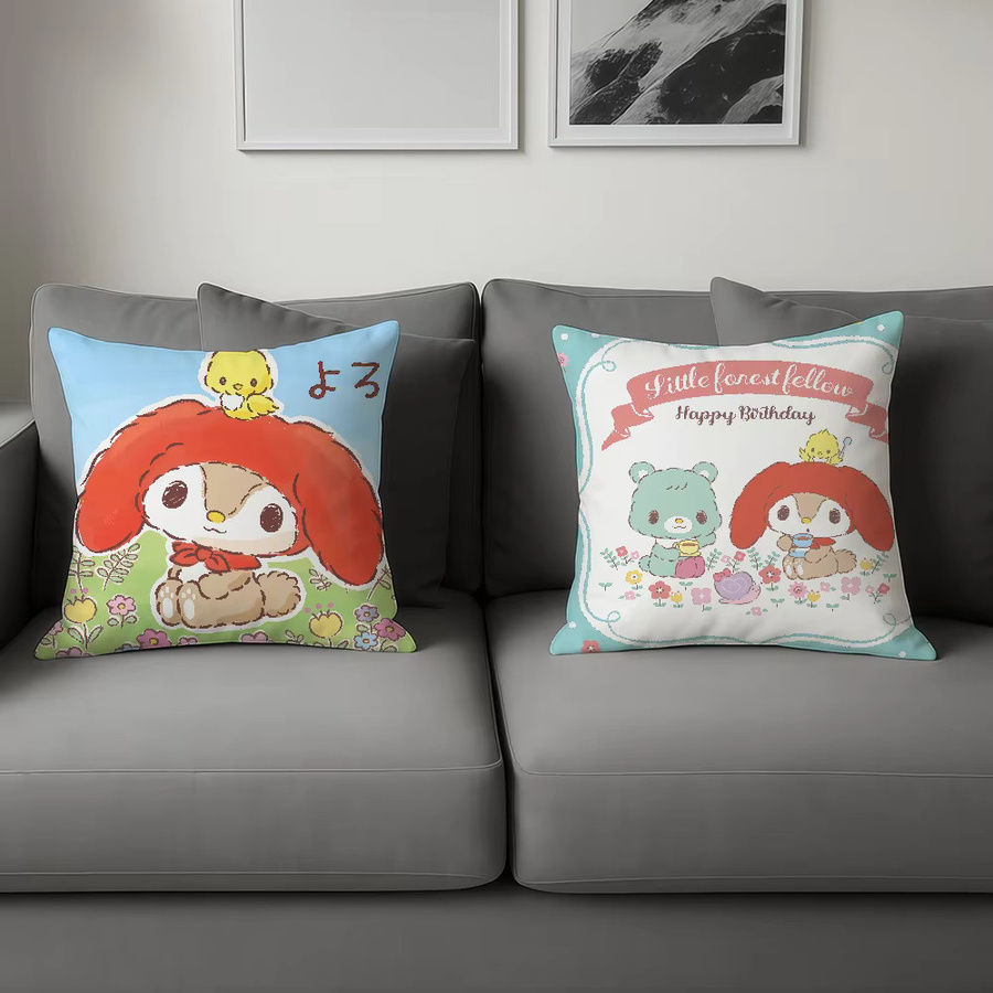 Sanrio Littleforestfellow Kissenbezug süße Kunst weicher Kissenbezug für Sofa und Wohnzimmer - Bild 3