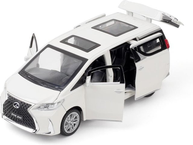 Linyi toy car Lexus Lm300H MPV Spielzeugauto, 1:32, Metall, Sound & Licht, weiß, ab 14 Jahren - Bild 1