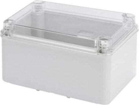Gewiss GW44140 Abzweigkasten aus Kunststoff in Weiß und Transparent, IP56, B/T/H: 31,6 x 39,6 x 17,8 cm - Bild 1