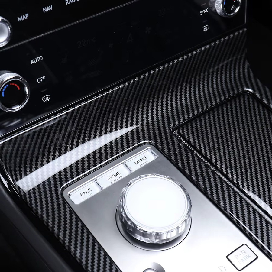 Genesis G80 PE 2025 Kfz-Mittelkonsolen-Zierrahmen und Schalthebel-Schutzhülle aus ABS in Schwarz für Linkslenker - Bild 3